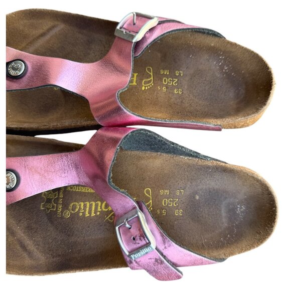 Papillio By Birkenstock Gizeh  EU 39  US W 8/M 6 Pink Leather Thong Sandals - Picture 6 of 11